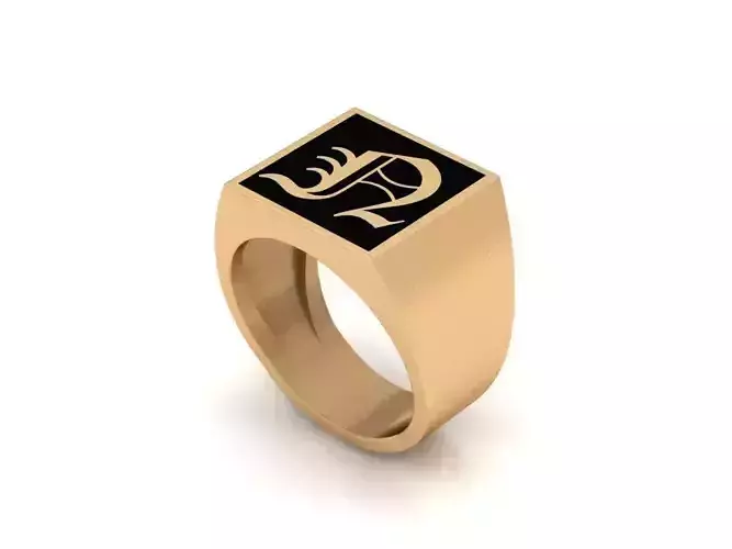 Old English Letter Ring N