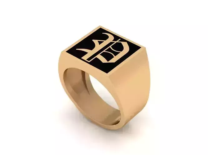 Old English Letter Ring P