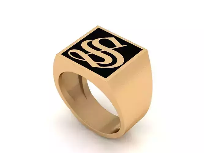 Old English Letter Ring S