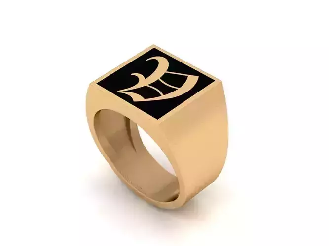 Old English Letter Ring V
