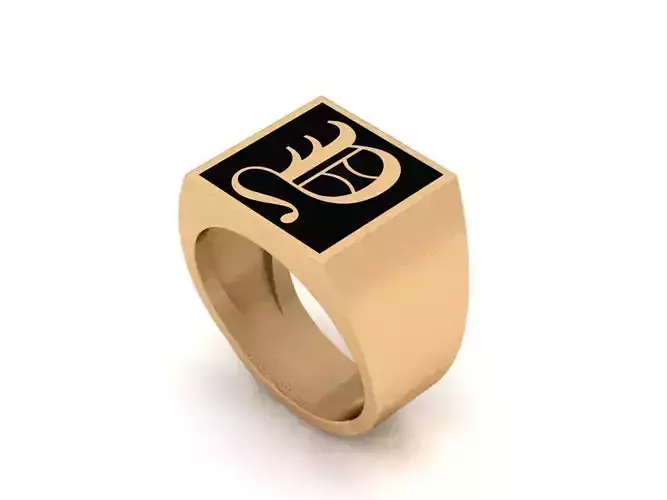 Old English Letter Ring Y