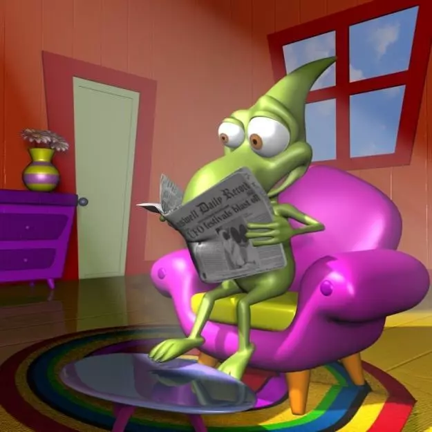 Dinko Alien Character Rigged 3D model_0