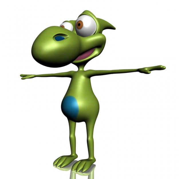 Dinko Alien Character Rigged 3D model_2