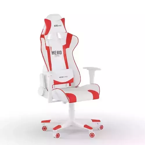 PC Gamer Chair White Red Hero