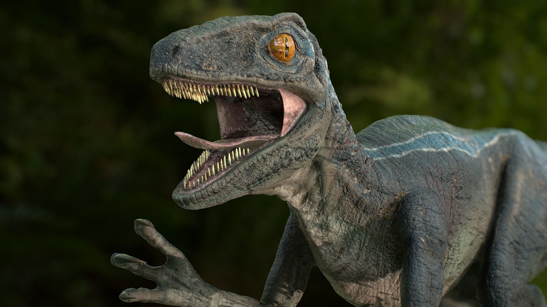 Velociraptor dinosaur 3D model_2