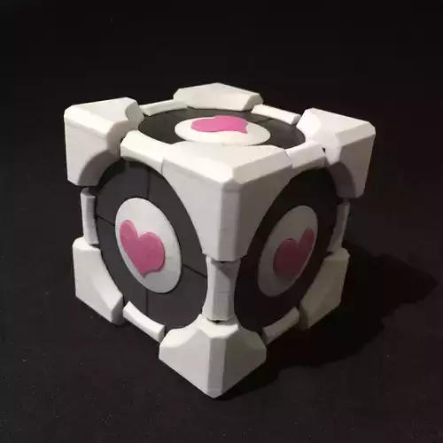 Portal Companion Cube Gift and Ring Box 3D print model