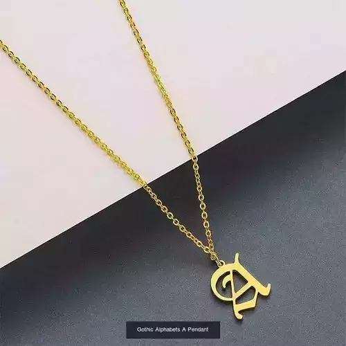 Gothic Alphabets Pendants Collection