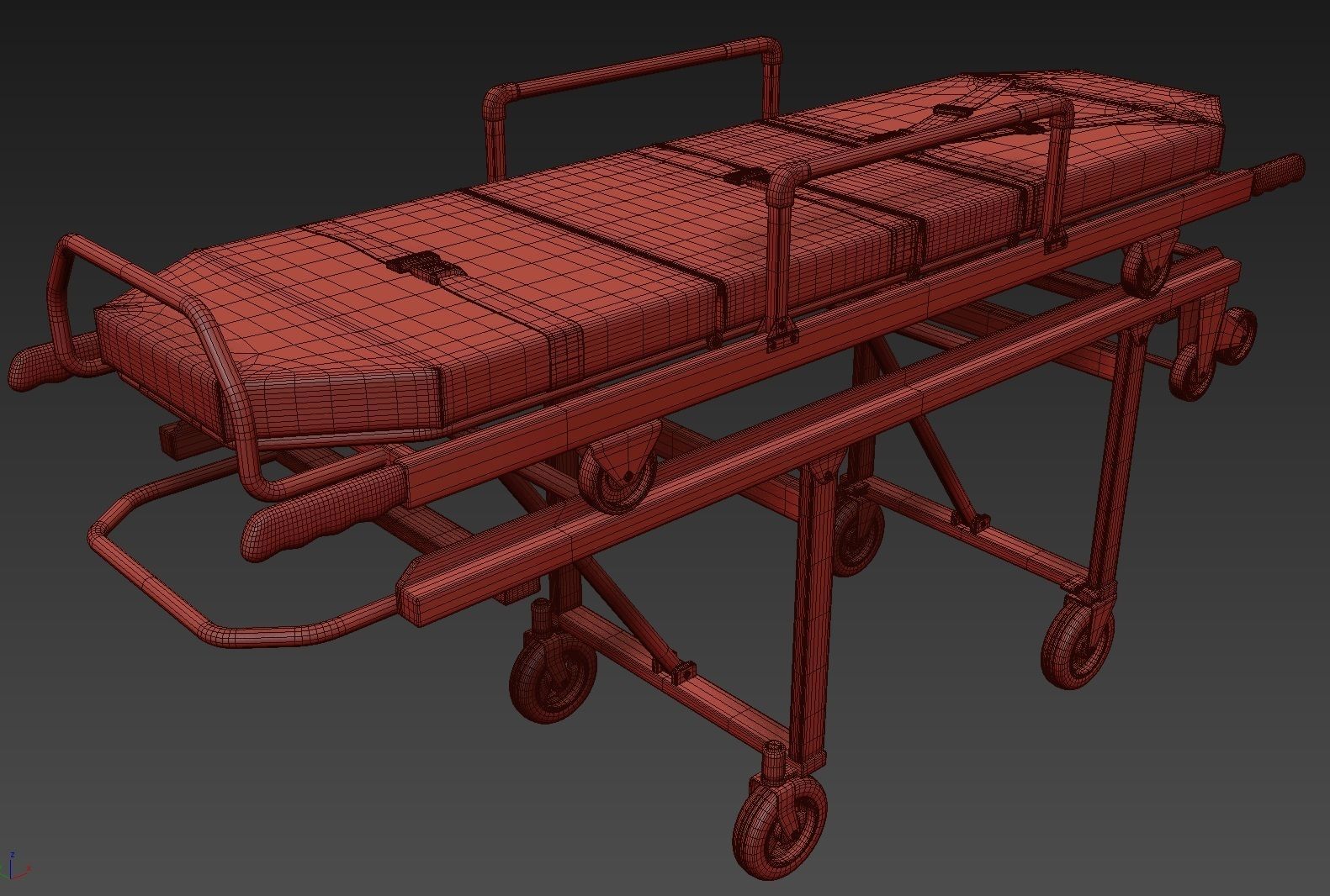 Ambulatory Stretcher 3D model_3