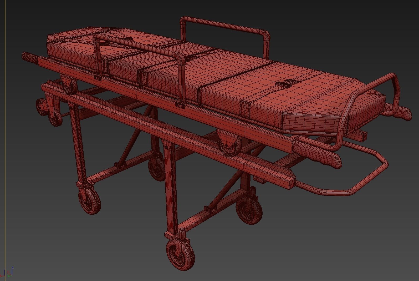 Ambulatory Stretcher 3D model_4