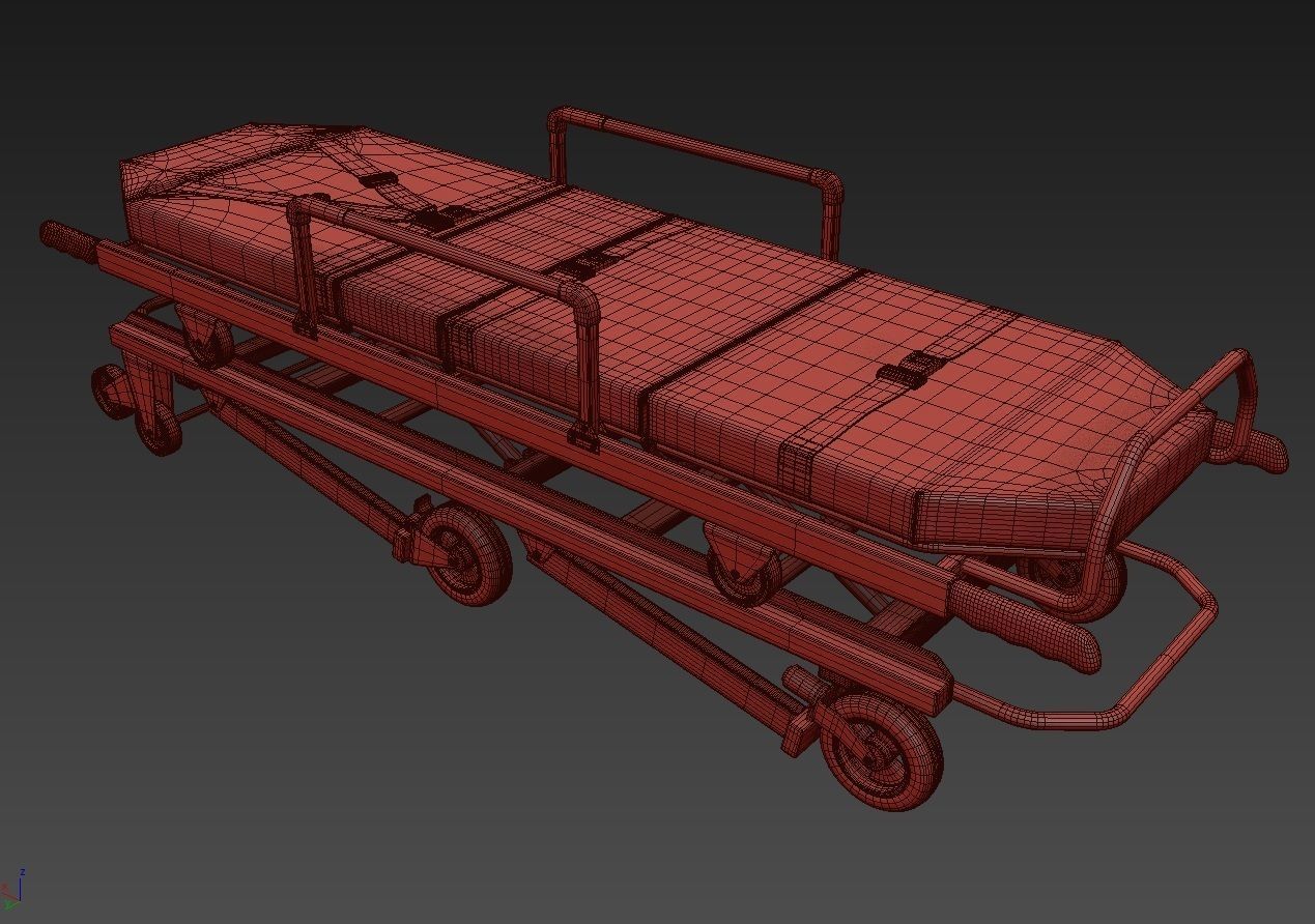 Ambulatory Stretcher 3D model_12