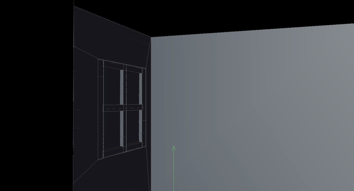 Low poly house on grassy field Low-poly 3D model_17