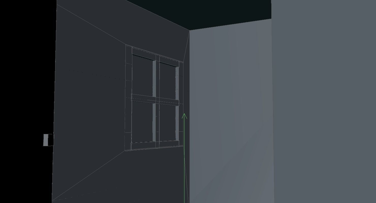 Low poly house on grassy field Low-poly 3D model_18