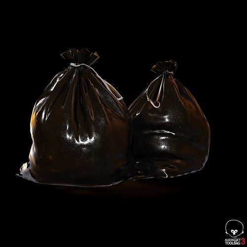 trashbag PBR trash bags - garbage bags Low-poly 3D model