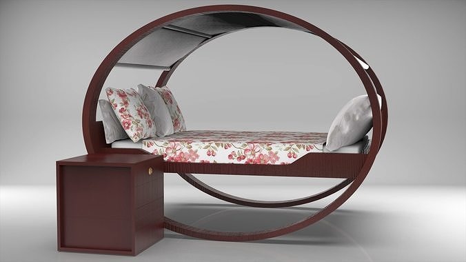 Round Bed 3D model