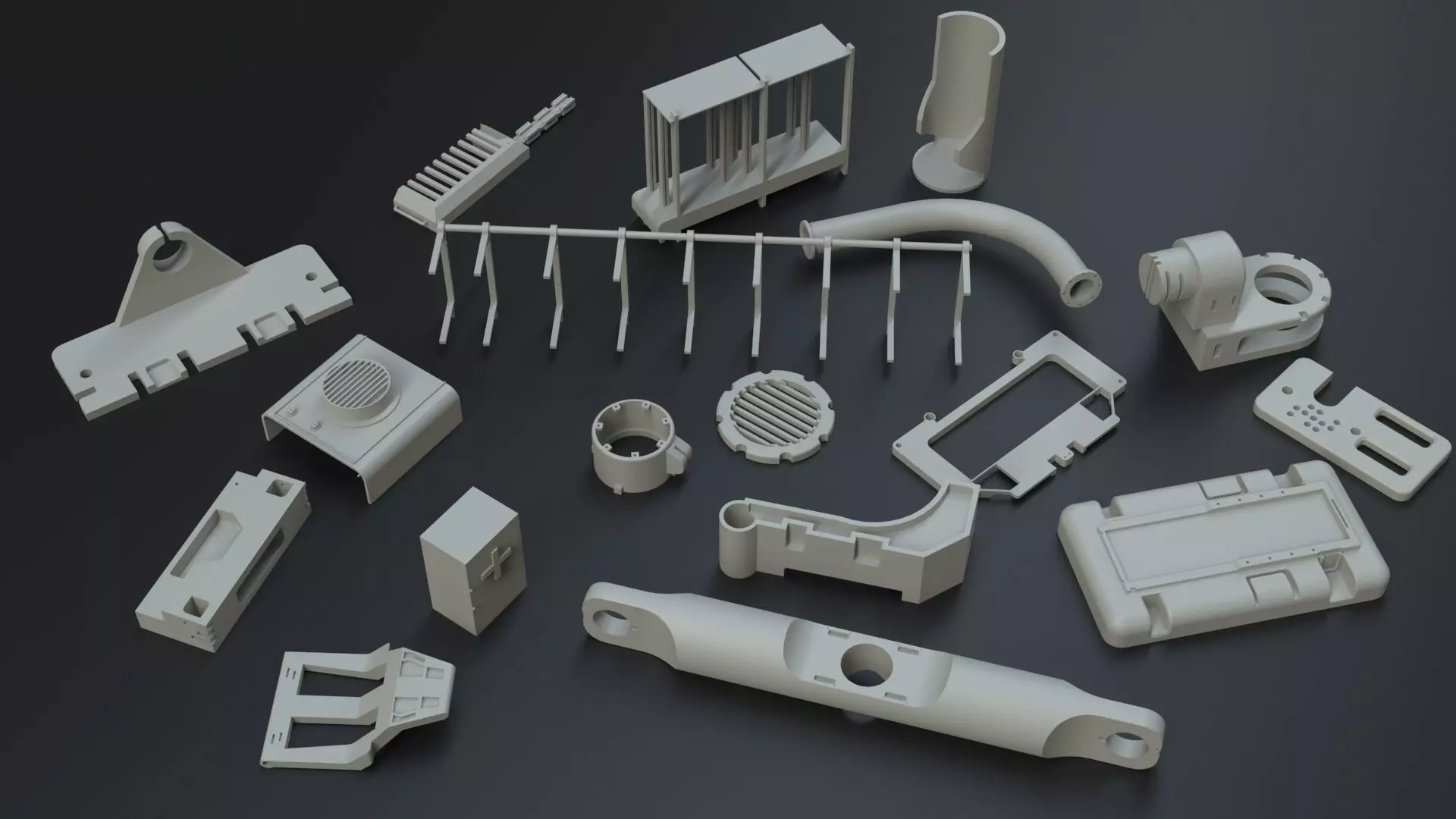 Kitbash vol 1 Scifi part technical 3D model_0