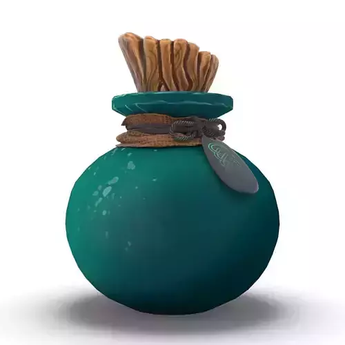 Alchemy Fantasy Potion Bottle Low-poly 3D model
