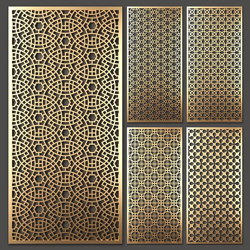 Decorative panel set 38 3D model