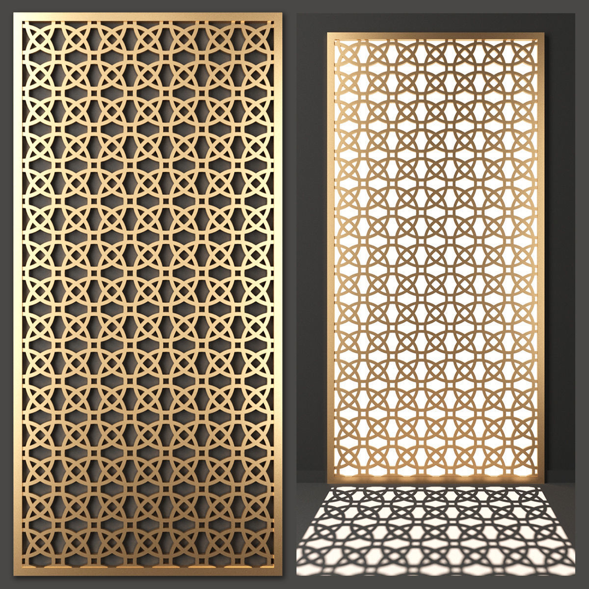 Decorative panel set 38 3D model_3