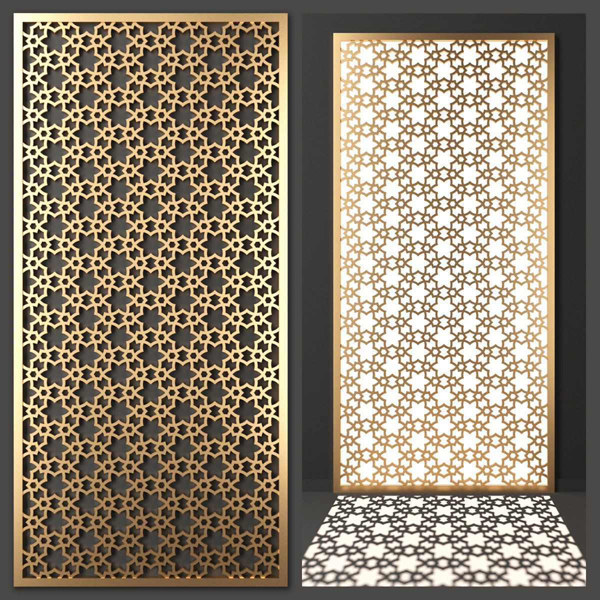 Decorative panel set 38 3D model_2