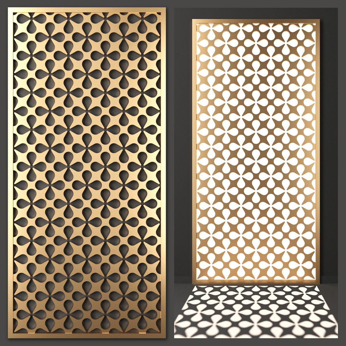 Decorative panel set 38 3D model_5