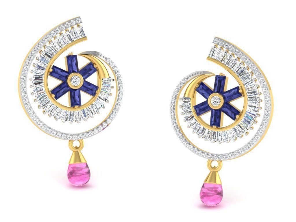 2000 RING EARRINGS PENDANT 3DM RENDER MODEL 3D Model Collection_9