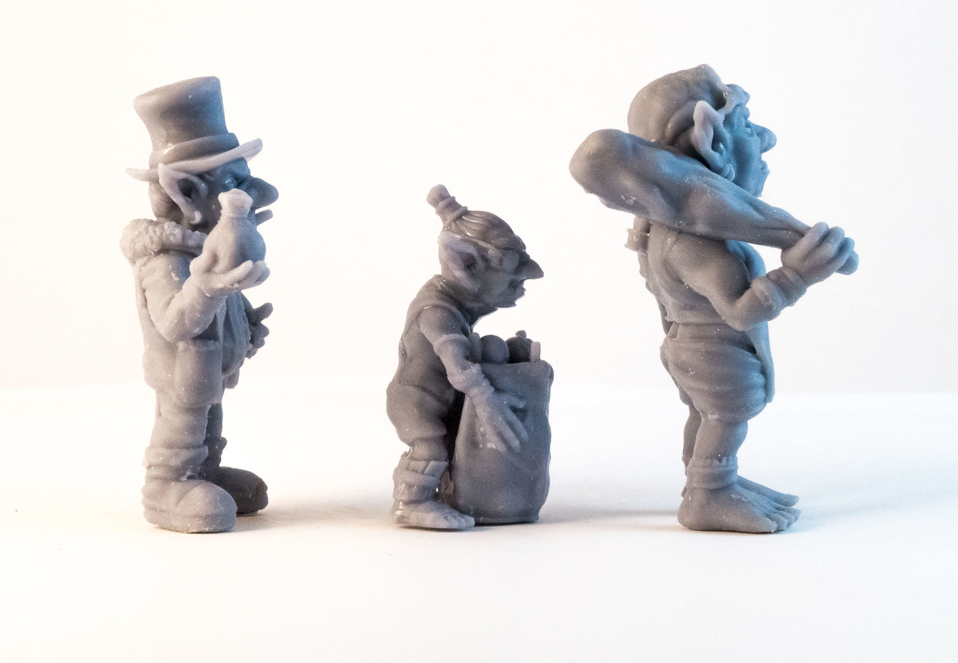 Team Goblin 3D Printable Characters 3 characters 3D model 3D