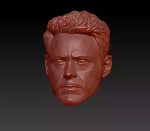 Head Tony Stark 3D print model