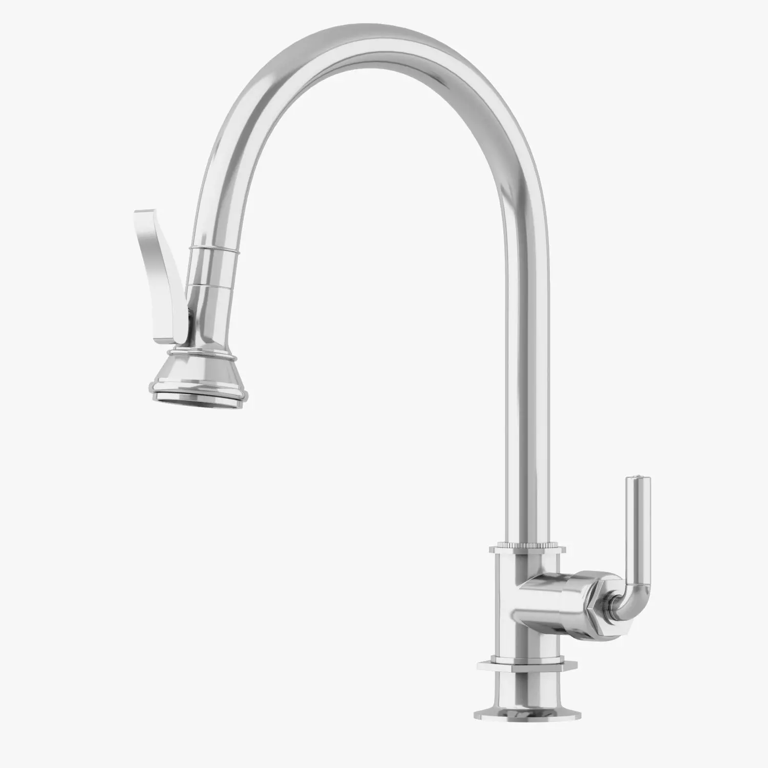 Waterworks Henry Gooseneck Kitchen Faucet 3D model_0