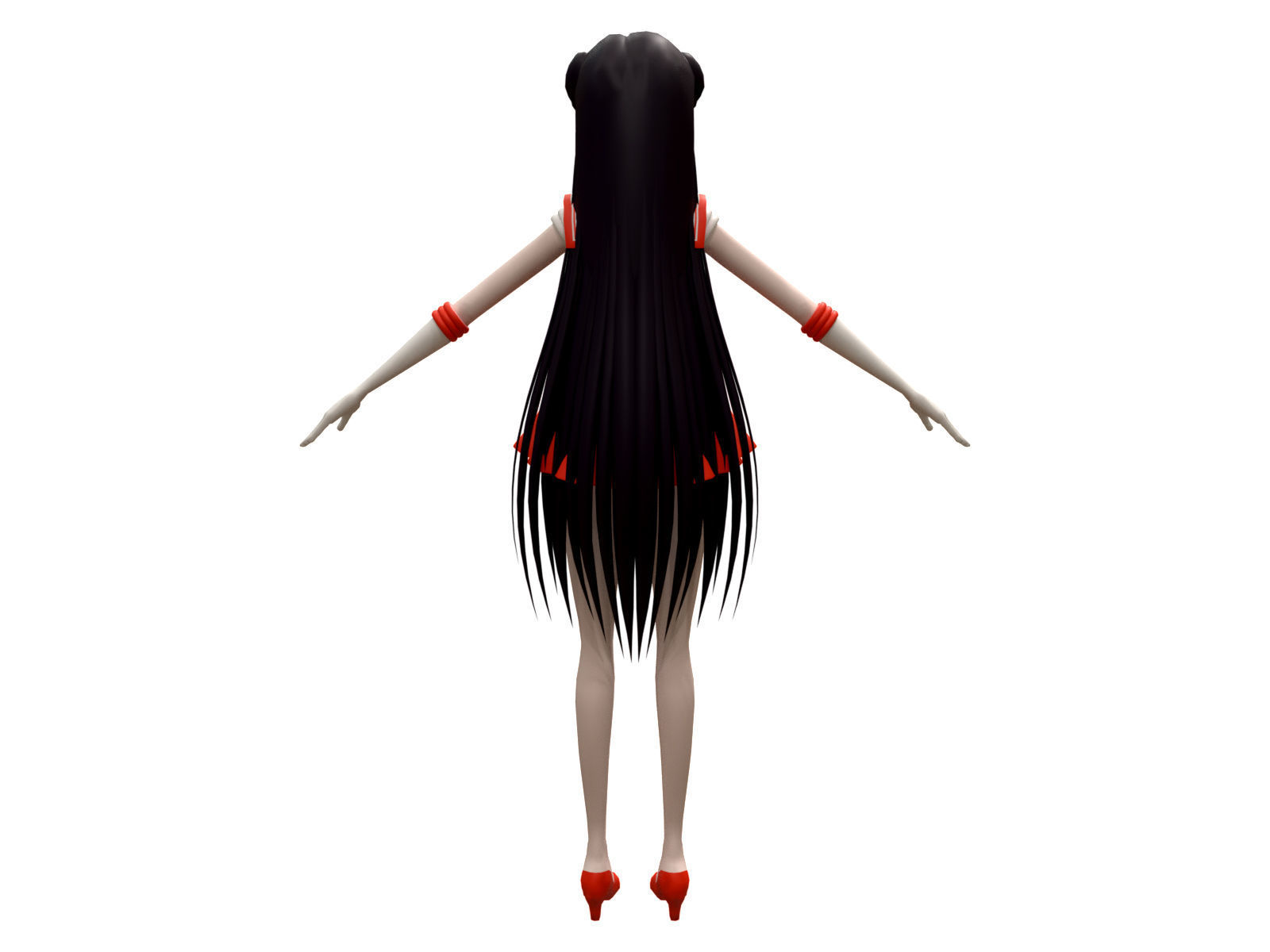 Sailor Mars 3D Low-poly 3D model_4