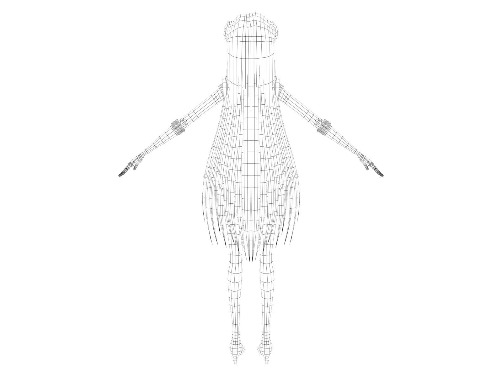 Sailor Mars 3D Low-poly 3D model_11