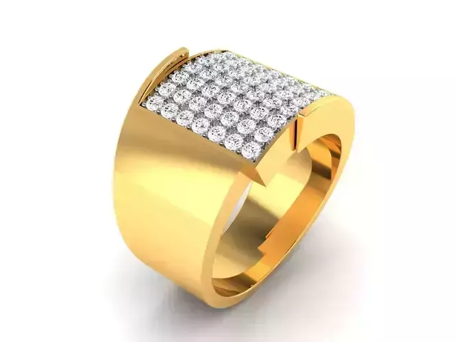 Women Band Ring 3dm render detail