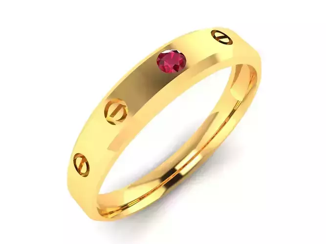 Women Band Ring 3dm render detail