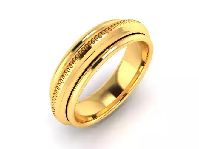 Women Band Ring 3dm render detail