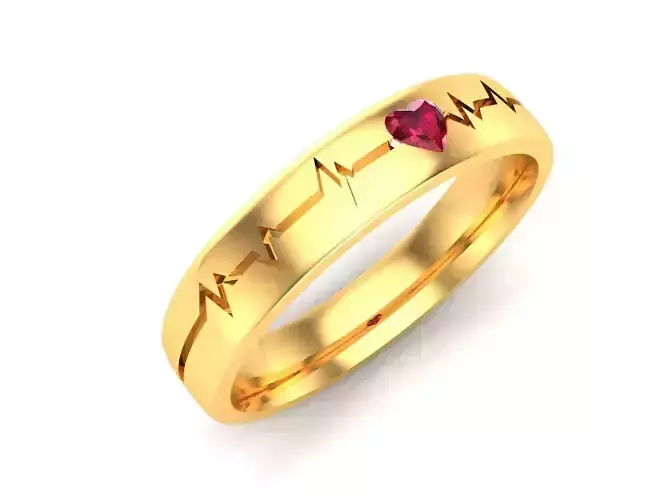 Women lifeline Band Ring 3dm render detail 3D print model