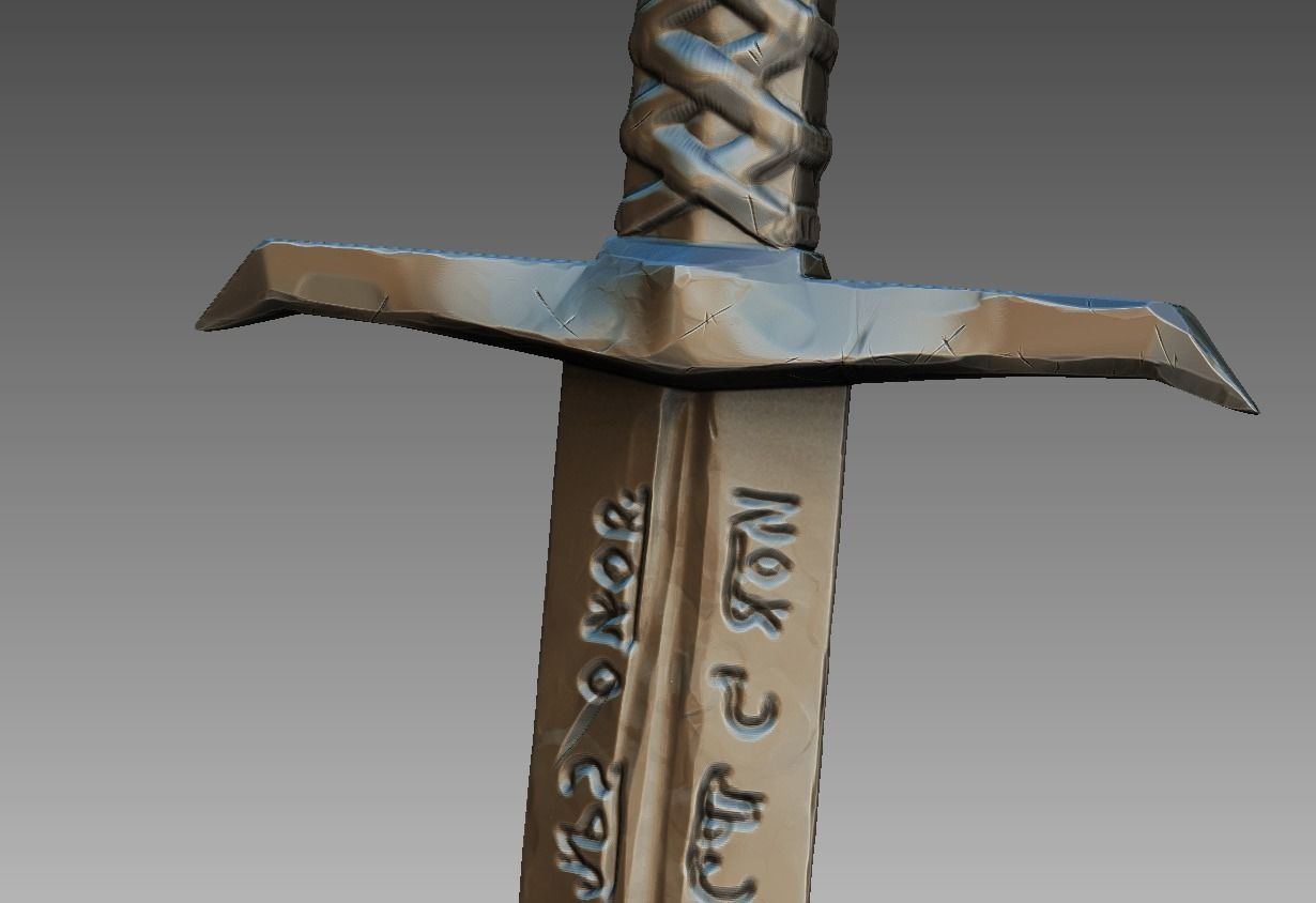 King Arthur sword 3D print model 3D print model_8