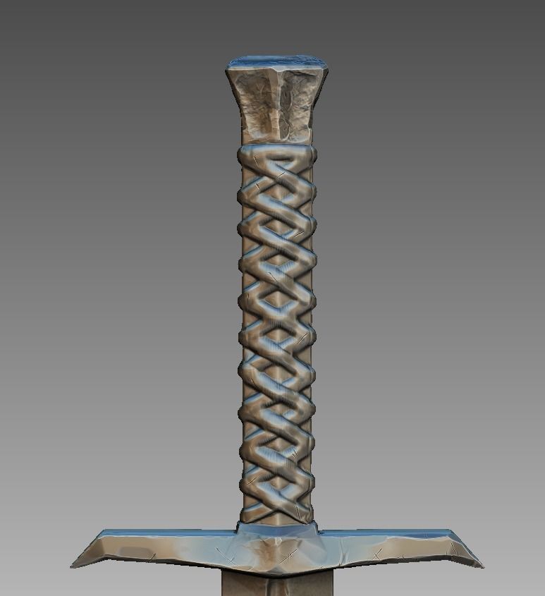 King Arthur sword 3D print model 3D print model_4