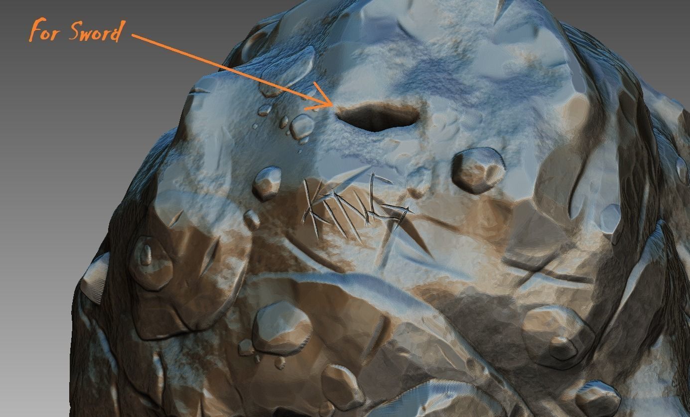 King Arthur sword 3D print model 3D print model_10