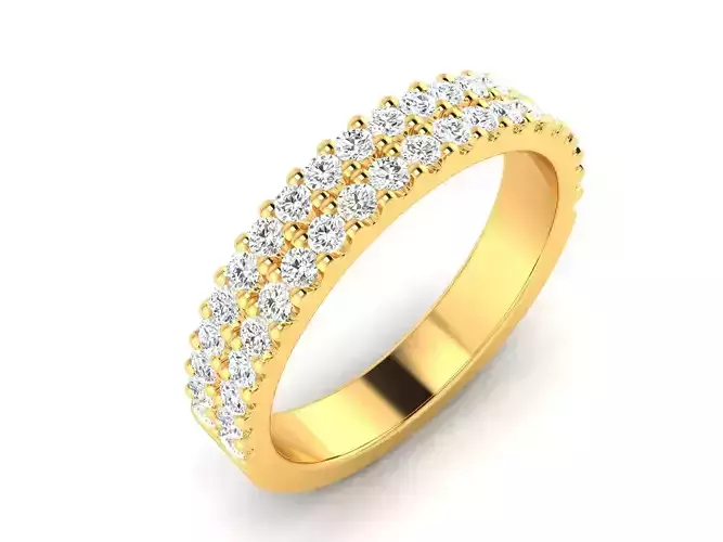 Women Band Ring 3dm render detail