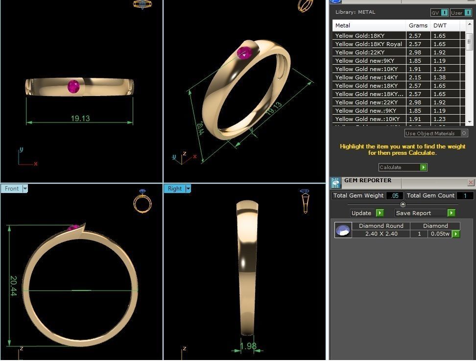 Women Band Ring 3dm render detail 3D print model_8