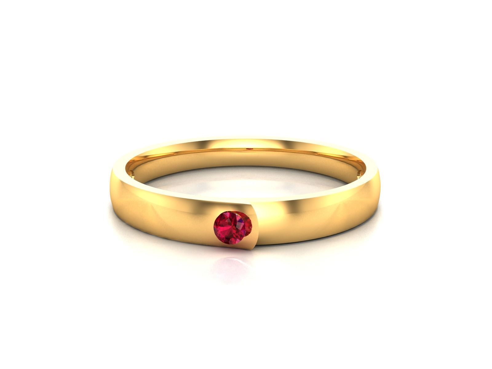 Women Band Ring 3dm render detail 3D print model_7