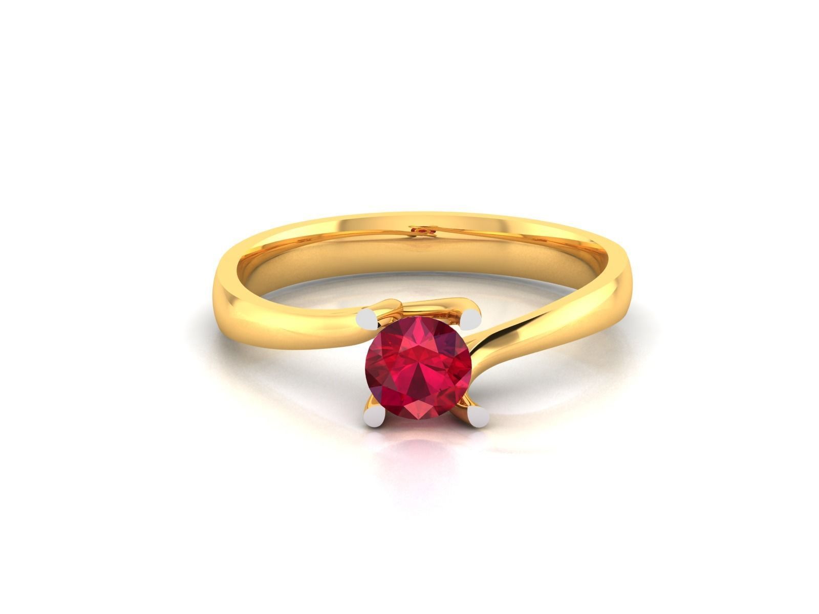 Women Solitaire Ring 3dm render detail 3D print model_6