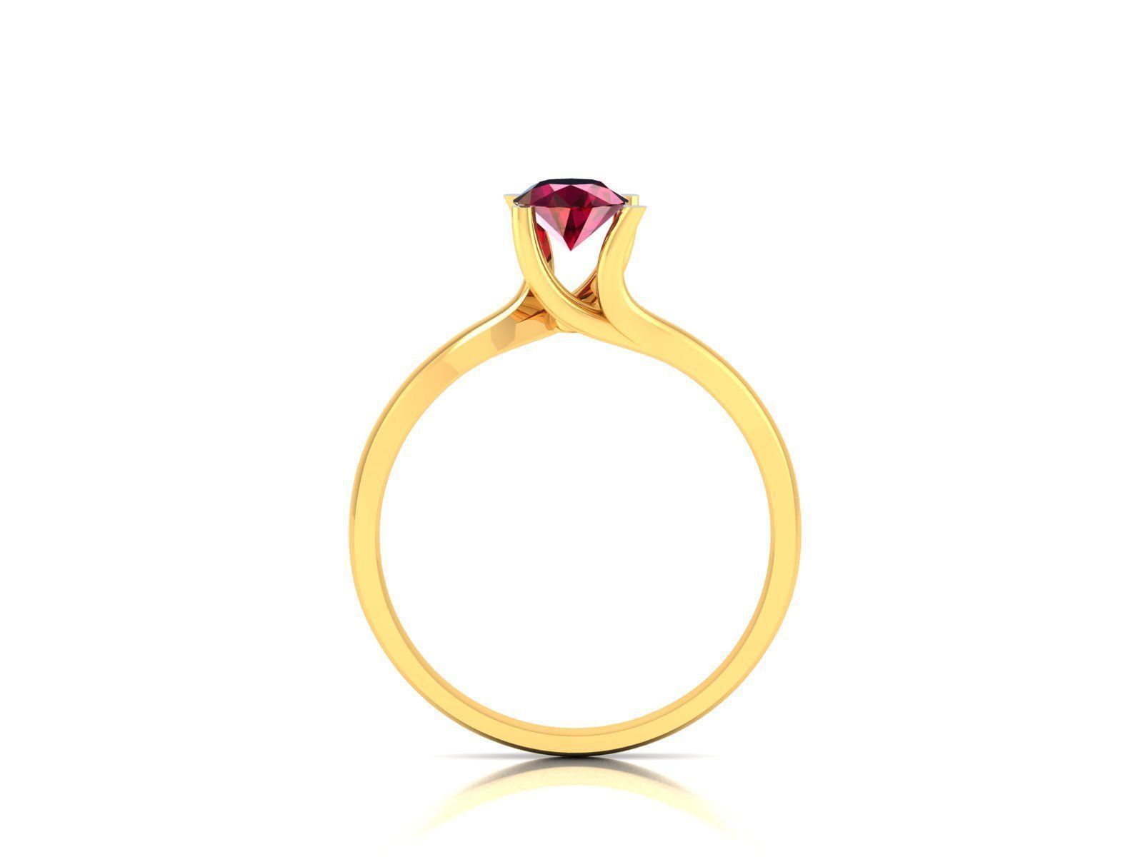 Women Solitaire Ring 3dm render detail 3D print model_3