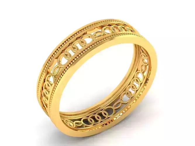 Women Band Ring 3dm render detail