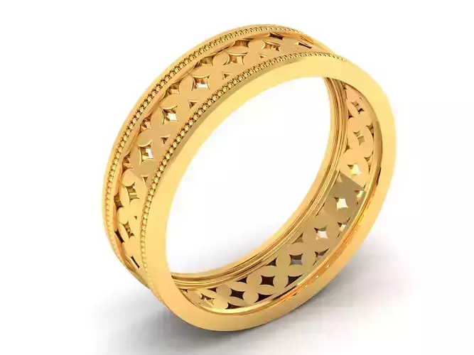 Women Band Ring 3dm render detail