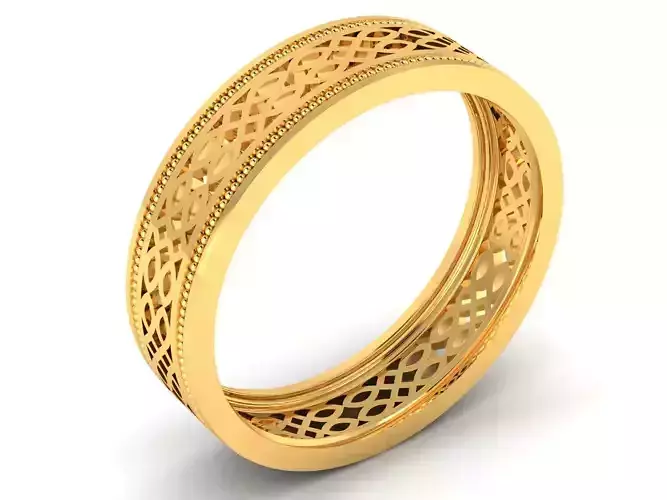 Women Band Ring 3dm render detail