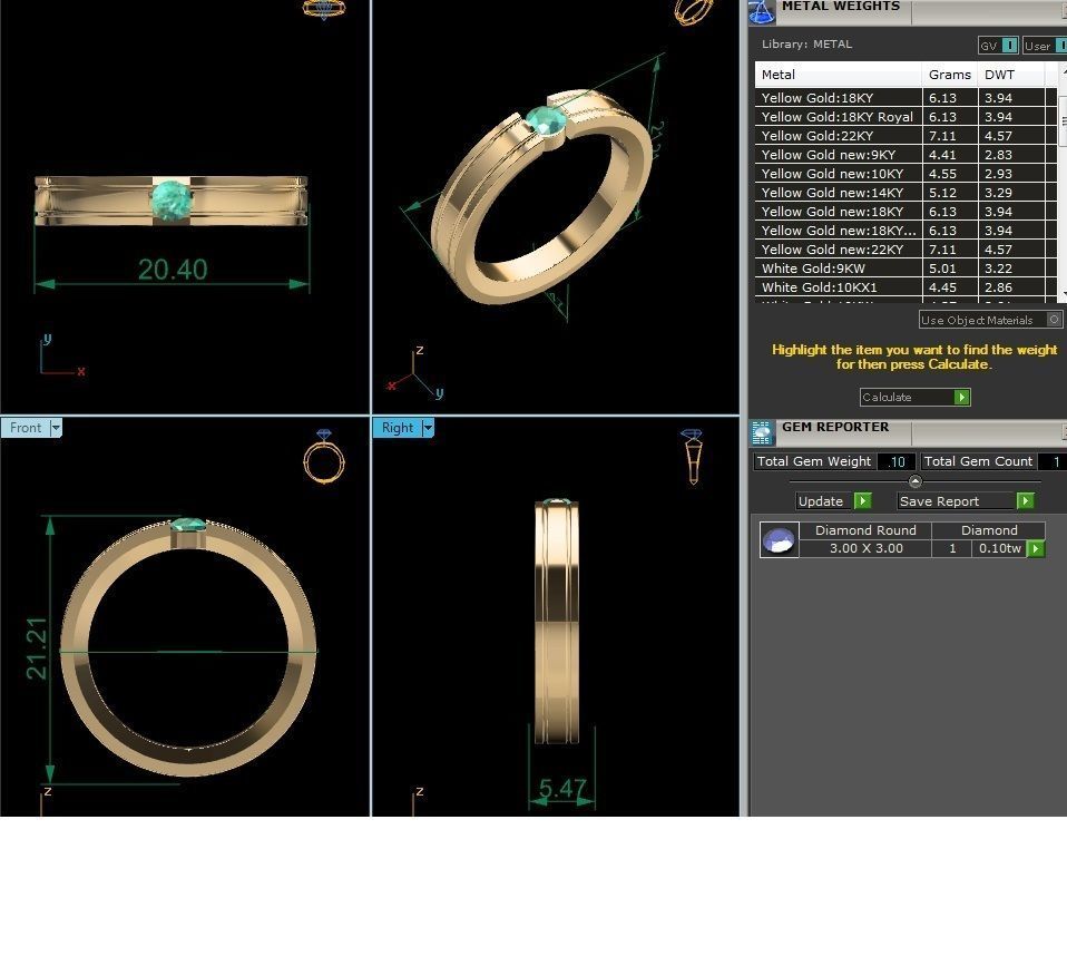 Women Band Ring 3dm render detail 3D print model_4