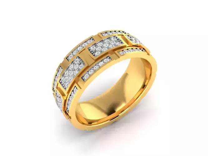 Women Band Ring 3dm render detail