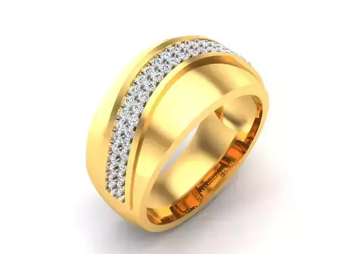 Women Band Ring 3dm render detail