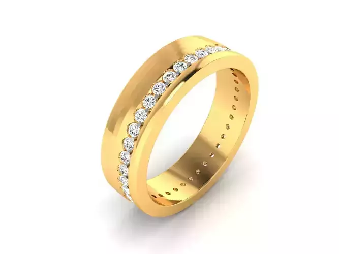 Women Band Ring 3dm render detail