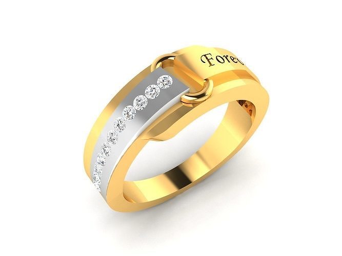 Women Forever Band Ring 3dm render detail 3D print model